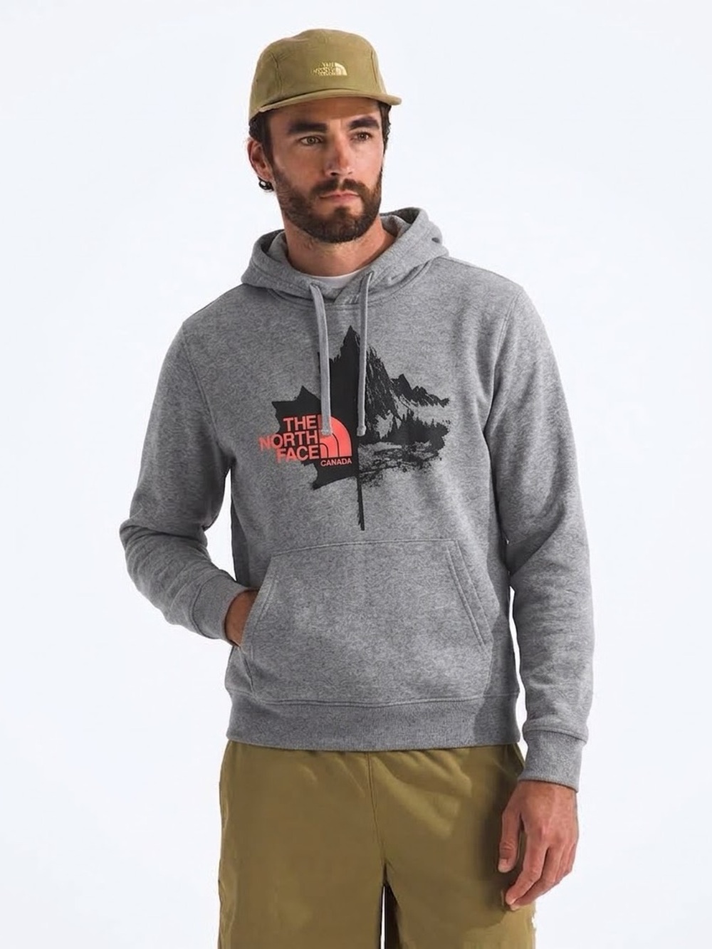 The North Face Men's Gray Graphic Pullover Hoodie